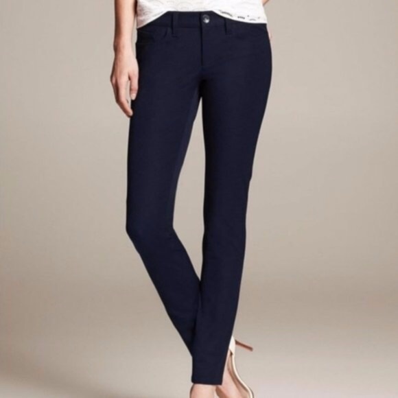 Dark Blue Banana Republic Sloan Pants sz 8 & 10 - Picture 1 of 6
